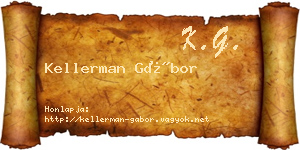 Kellerman Gábor névjegykártya